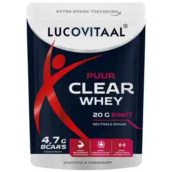 Kruidvat Lucovitaal Puur Clear Whey Eiwitpoeder aanbieding