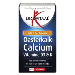 Kruidvat Lucovitaal Oesterkalk Calcium Vitamine D3 & K Tabletten aanbieding