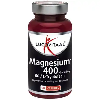 Kruidvat Lucovitaal Magnesium 400 B6/L-Tryptofaan Capsules aanbieding