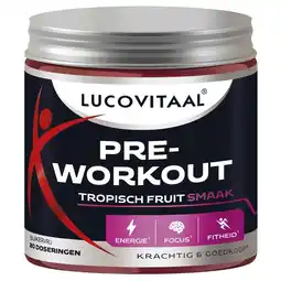 Kruidvat Lucovitaal Tropisch Fruit Pre-Workout aanbieding
