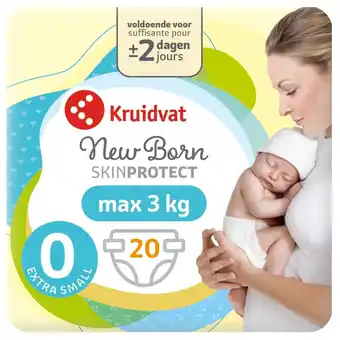 Kruidvat Kruidvat NewBorn Extra Small Maat 0 Luiers Smallpack aanbieding