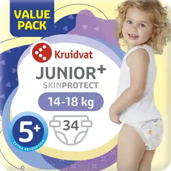 Kruidvat Kruidvat Junior Plus Maat 5+ Luiers Valuepack aanbieding