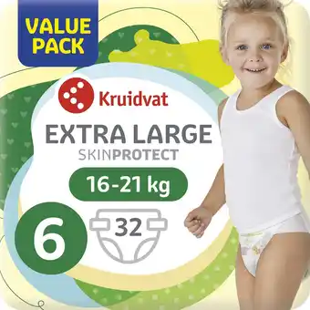 Kruidvat Kruidvat Extra Large Maat 6 Luiers Valuepack aanbieding