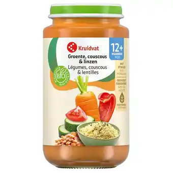 Kruidvat Kruidvat 12+M Bio Groente, Couscous & Linzen Maaltijd aanbieding