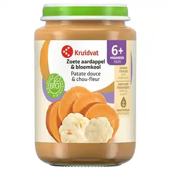 Kruidvat Kruidvat 6+M Bio Zoete Aardappel & Bloemkool Maaltijd aanbieding