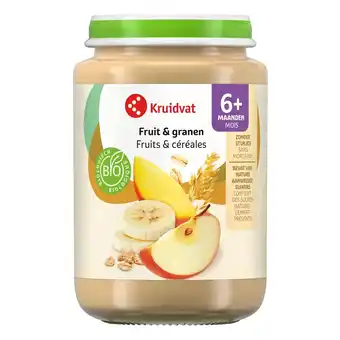 Kruidvat Kruidvat 6+M Bio Fruit & Granen Fruithapje aanbieding