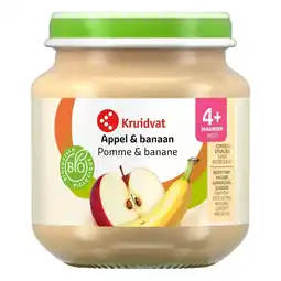 Kruidvat Kruidvat 4+M Bio Appel & Banaan Fruithapje aanbieding