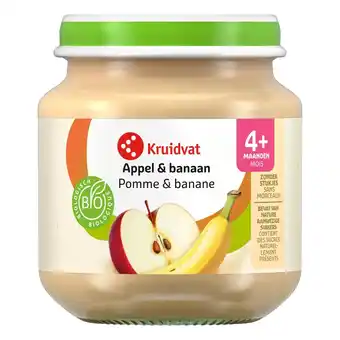 Kruidvat Kruidvat 4+M Bio Appel & Banaan Fruithapje aanbieding