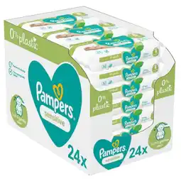 Kruidvat Pampers Sensitive 0% Plastic Babydoekjes aanbieding
