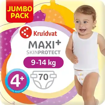 Kruidvat Kruidvat Maxi+ Maat 4+ Luiers Jumbopack aanbieding
