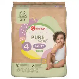 Kruidvat Kruidvat Pure & Soft Pants Maat 4 Luierbroekjes Midpack aanbieding