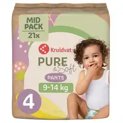 Kruidvat Kruidvat Pure & Soft Pants Maat 4 Luierbroekjes Midpack aanbieding