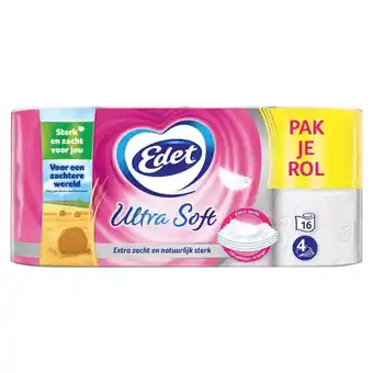 Kruidvat Edet Ultra Vierlaags Soft Toiletpapier met Stro aanbieding