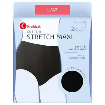 Kruidvat Kruidvat Cotton Stretch Maxi Damesslip aanbieding