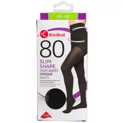 Kruidvat Kruidvat Slim Shape High Waist Opaque 80 Den Panty aanbieding