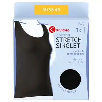 Kruidvat Kruidvat Cotton Stretch Damessinglet aanbieding