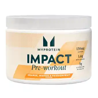 Kruidvat Myprotein Impact Orange Mango & Passionfruit Pre-Workout aanbieding