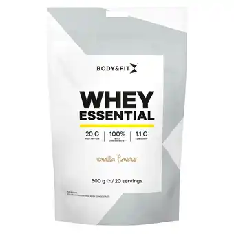 Kruidvat Body & Fit Vanilla Flavour Whey Essential Eiwitpoeder aanbieding