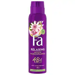 Kruidvat Fa Relaxing Mystic Passion Flower Deodorant Spray aanbieding