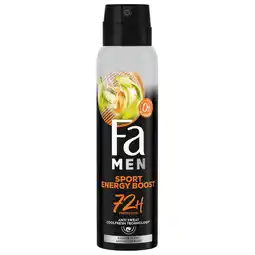 Kruidvat Fa Men Sport Energy Boost Deodorant Spray aanbieding