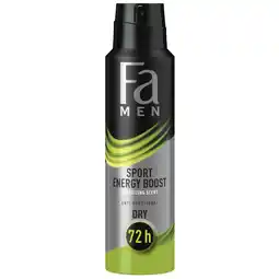 Kruidvat Fa Men Sport Energy Boost Deodorant Spray aanbieding