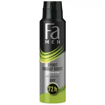 Kruidvat Fa Men Sport Energy Boost Deodorant Spray aanbieding
