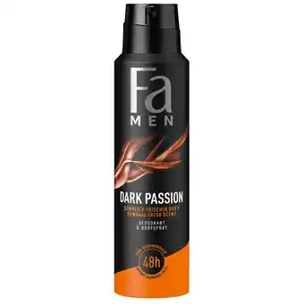 Kruidvat Fa Men Dark Passion Deodorant & Body Spray aanbieding