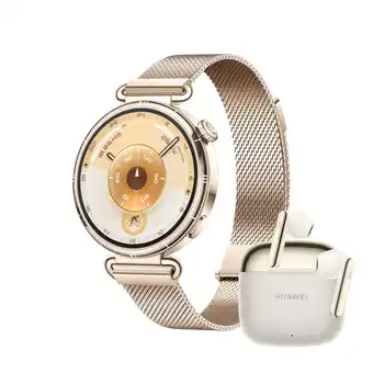 MediaMarkt HUAWEI Watch GT 6 41mm Bundle Freebuds SE 3 Smartwatch Goud aanbieding