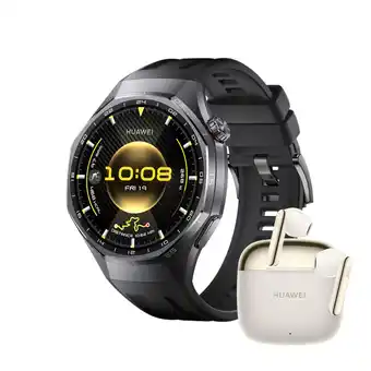 MediaMarkt HUAWEI Watch GT 6 Pro 46mm Bundle Freebuds SE 3 Smartwatch Zwart aanbieding