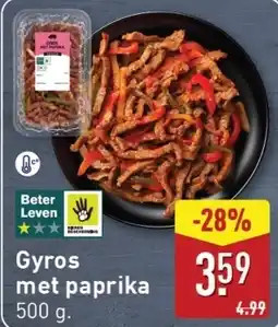 ALDI Gyros met paprika aanbieding