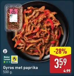 ALDI Gyros met paprika aanbieding