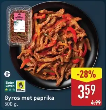 ALDI Gyros met paprika aanbieding