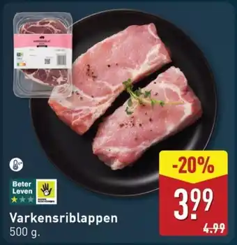 ALDI Varkensriblappen aanbieding