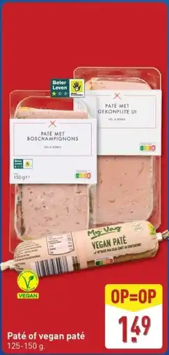 ALDI Paté of vegan paté aanbieding