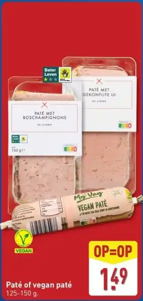 ALDI Paté of vegan paté aanbieding
