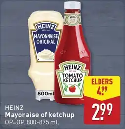 ALDI HEINZ Mayonaise of ketchup aanbieding
