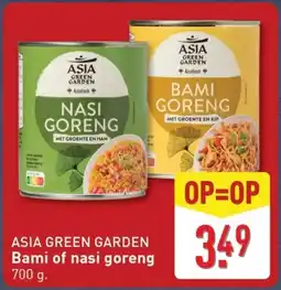 ALDI Asia green garden Bami of nasi goreng aanbieding