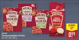 ALDI HEINZ Tomatenblokjes of frito aanbieding