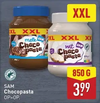 ALDI SAM Chocopasta aanbieding