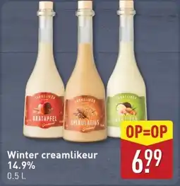 ALDI Winter creamlikeur aanbieding