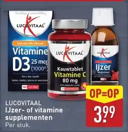 ALDI Lucovitaal IJzer of vitamine supplementen aanbieding