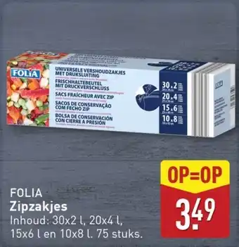ALDI FOLIA Zipzakjes aanbieding