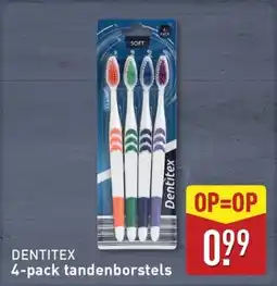 ALDI Dentitex 4-pack tandenborstels aanbieding