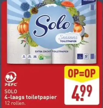 ALDI Solo 4-laags toiletpapier aanbieding