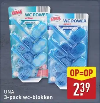 ALDI UNA 3-pack wc-blokken aanbieding