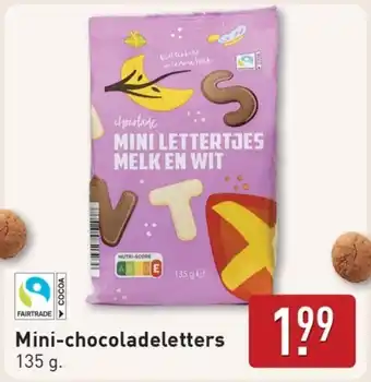 ALDI Mini-chocoladeletters aanbieding