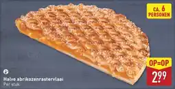 ALDI Halve abrikozenrastervlaai aanbieding