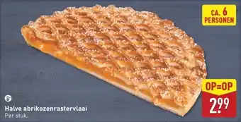 ALDI Halve abrikozenrastervlaai aanbieding