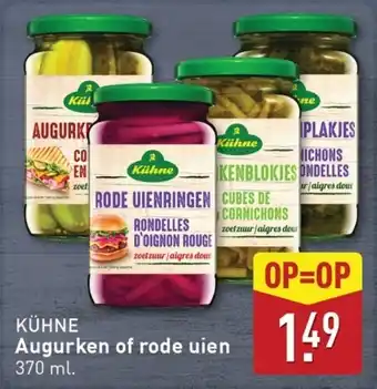 ALDI Kühne Augurken of rode uien aanbieding