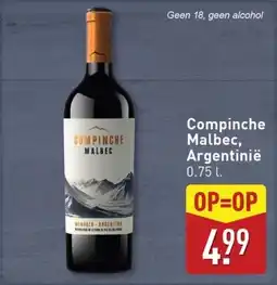 ALDI Compinche Malbec, Argentinië aanbieding
